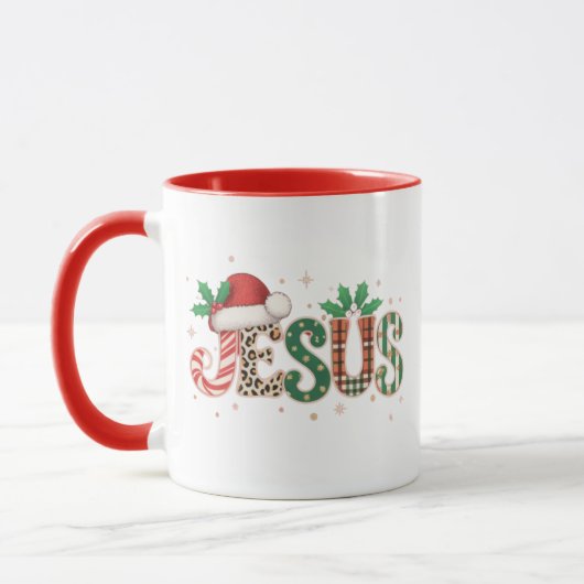 Jesus Christliches religiöses Sprichwort Glaubensl Tasse (Links)