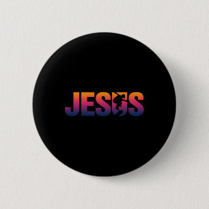 Jesus Christliches Skateboard Retro Skater Vintage Button