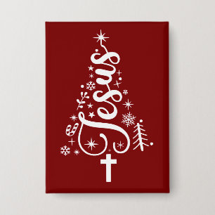 Jesus Christliches Weihnachten Bibelvers Glaube Button
