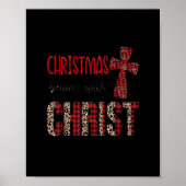 Jesus Christmas beginnt mit Christlichem Leopard R Poster (Vorne)