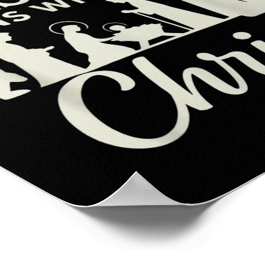 Jesus Christmas Begins With Christ Pjs Pajamas Tod Poster (Ecke)