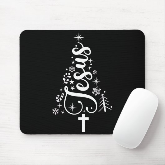 Jesus Christmas Tree Bible Verse Mousepad (Mit Mouse)