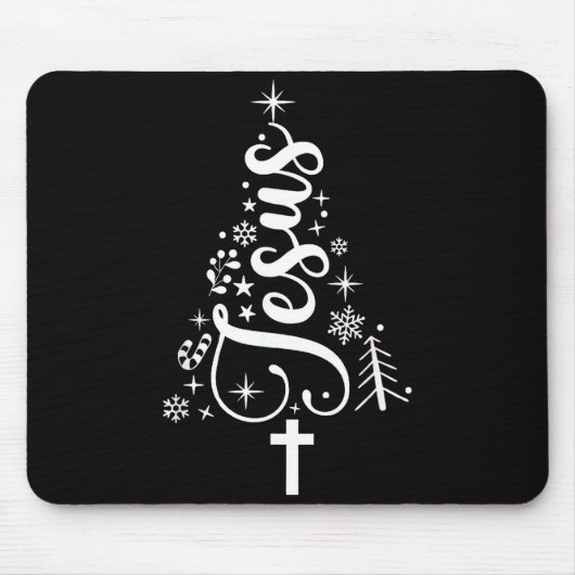 Jesus Christmas Tree Bible Verse Mousepad (Vorne)