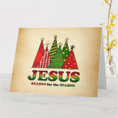 Jesus Christmas Trees Karte (Gelbe Blume)