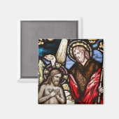 Jesus Christmas verkettete Glass Christmas Magnet (Vorderseite/Rückseite)