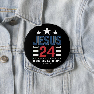 Jesus Christus 2024 Präsident USA Wahl Politik Button
