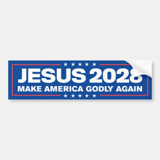 Jesus Christus 2028 macht Amerika wieder zum gottg Autoaufkleber (Vorne)
