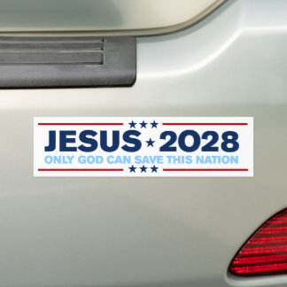 Jesus Christus 2028 Nur Gott kann diese Nation Ger Autoaufkleber