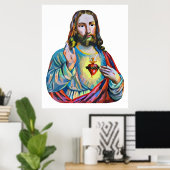 Jesus Christus abstrakte originale religiöse Kunst Poster (Heimbüro)