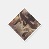 Jesus Christus am Kreuz Serviette (Ecke)