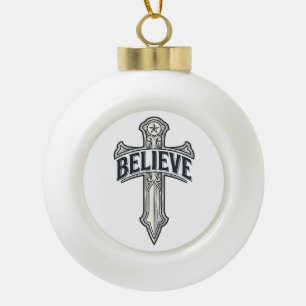 Jesus Christus Anker meiner Seele Christliches T-S Keramik Kugel-Ornament