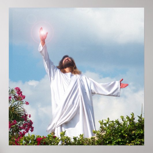 Jesus Christus auf dem Weg zum Himmel Christliche Poster (Vorne)