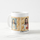 Jesus Christus auf einem Soda Cracker Cup Kaffee T Kaffeetasse (Vorderseite Links)