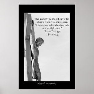 Jesus Christus auf Kreuzplakat Poster