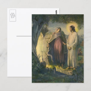 Jesus Christus auferstanden vom Grab von ML Greer Postkarte