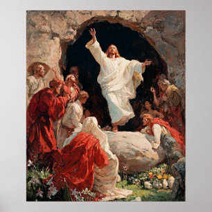 Jesus Christus aufersteht von dem Grab Poster