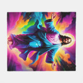 Jesus Christus Auferstehung Fleecedecke (Vorderseite (Horizontal))