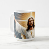 Jesus Christus Auferstehung Kaffeetasse (Vorderseite Links)