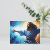Jesus Christus Auferstehung Postkarte (Stehend Vorderseite)