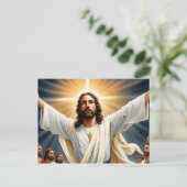 Jesus Christus Auferstehung Postkarte (Stehend Vorderseite)