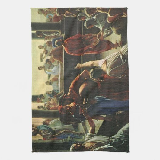 Jesus Christus bei Hochzeit von Cana, Wasser in We Geschirrtuch (Vertikal)