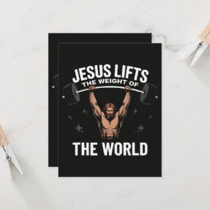 Jesus Christus beim Kreuzheben Karte