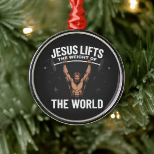Jesus Christus beim Kreuzheben Ornament Aus Metall