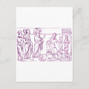 Jesus Christus belebt Lazarus Postkarte