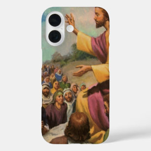 Jesus Christus Bergpredigt, Vintage-Religion iPhone 16 Hülle