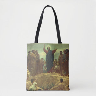 Jesus Christus Bergpredigt, Vintage-Religion Tasche