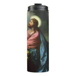 Jesus Christus betend, Garten Gethsemane im Vintag Thermosbecher