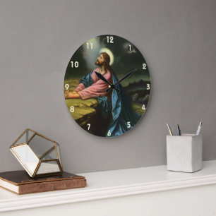 Jesus Christus betend, Garten von Gethsemane im Vi Große Wanduhr