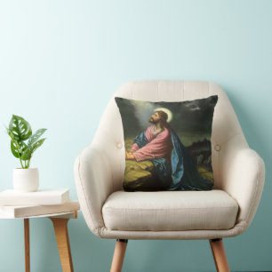 Jesus Christus betet, Garten Gethsemane Vintage Kissen