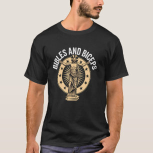 Jesus Christus Bibeln und Bizeps Lustiger Christli T-Shirt