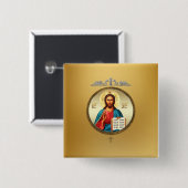 Jesus Christus Button (Vorne & Hinten)