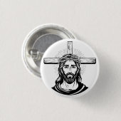 Jesus Christus Button (Vorne & Hinten)