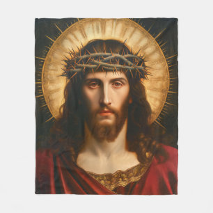 Jesus Christus   Christliche religiöse Kunst Fleecedecke