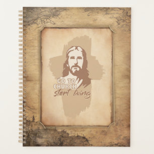 Jesus Christus. Christlicher Prediger Planer