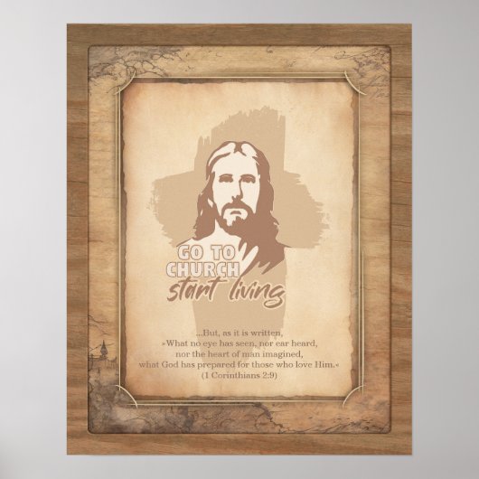 Jesus Christus. Christlicher Prediger Poster (Vorne)