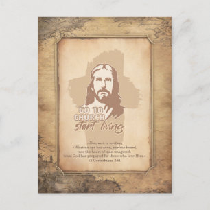 Jesus Christus. Christlicher Prediger Postkarte