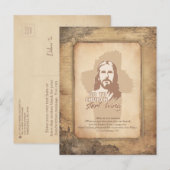 Jesus Christus. Christlicher Prediger Postkarte (Vorne/Hinten)