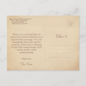 Jesus Christus. Christlicher Prediger Postkarte (Rückseite)