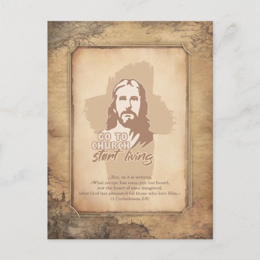 Jesus Christus. Christlicher Prediger Postkarte (Vorderseite)