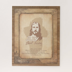 Jesus Christus. Christlicher Prediger Puzzle