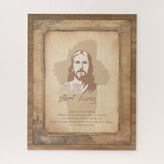 Jesus Christus. Christlicher Prediger Puzzle (Vertikal)