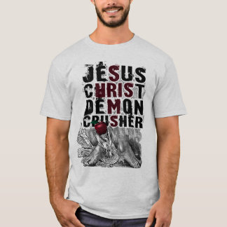 Jesus Christus-Dämon-Zerkleinerungsmaschine T-Shirt