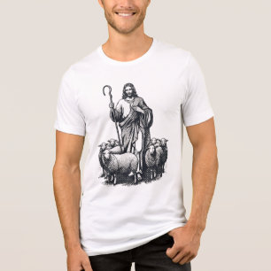 Jesus Christus das gute Hirte T-Shirt Tri-Blend Shirt