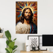 Jesus Christus - Das Licht des Glaubens Poster (Heimbüro)