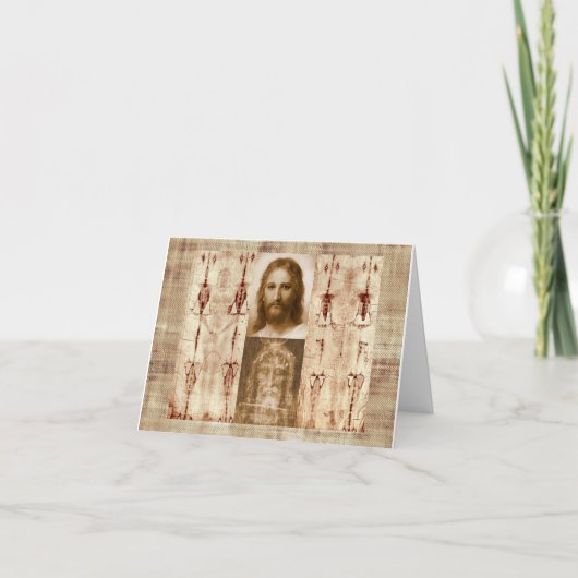 Jesus Christus das Tuch von Turin Heiligem Gesicht Karte (Vorderseite)