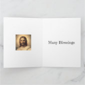 Jesus Christus das Tuch von Turin Heiligem Gesicht Karte (Innenseite)